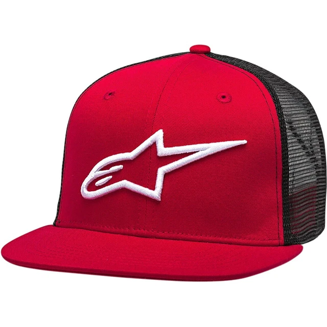 Alpinestars Corp Trucker Adjustable Casual Baseball Cap Hat Red Black