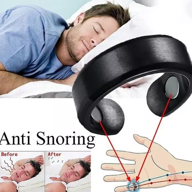 Acupressure Anti Snoring Magnetic Ring Sleeping Aid Titanium Alloy Anti Snore