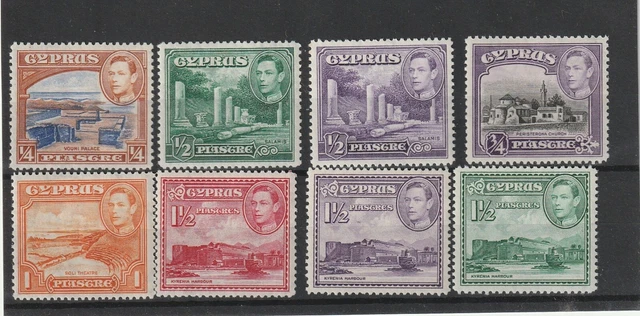 Cyprus  1938 - 51  Sg 151 - 155 Ab  Various Values To 1  1/2Pi  Mh  Cat £50