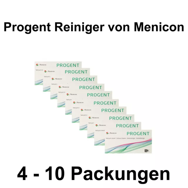 Menicon Progent Intensivreiniger, Intensive Cleaner - 4- 10 Packungen a 5 Anwend