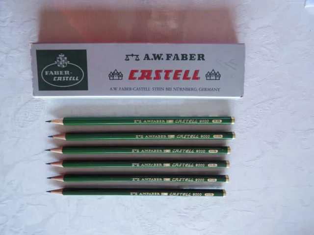 Lot de 6 Crayons à Papier 9000 HB FABER CASTELL NEUFS