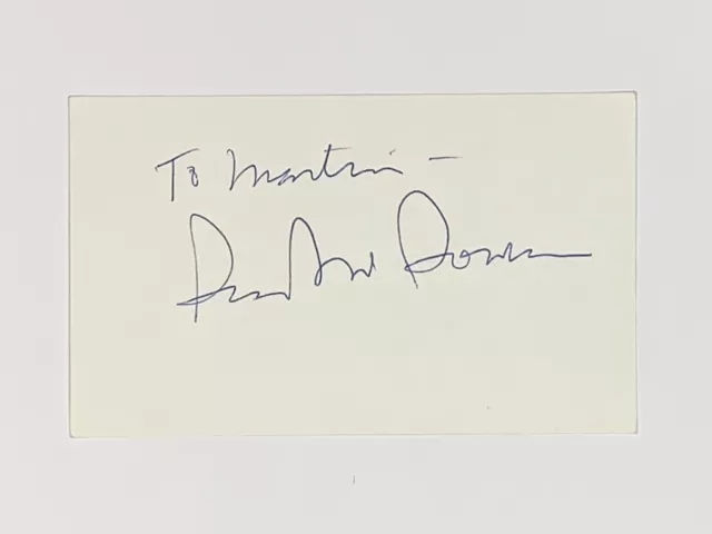 George McGovern Autograph Signed Card U.S. State Senator Presidential Nominee