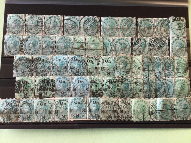 British India many Queen Victoria  used  pairs stamps   Ref A4704