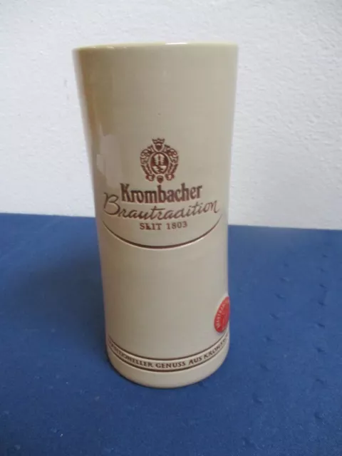 Ältere Steingut Bierkrug Bierhumpen - Krombacher