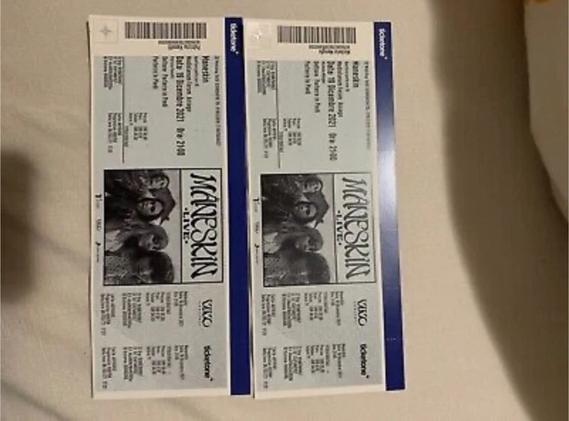 2 biglietti concerto Maneskin Bari 31 marzo 2023 Parterre in piedi .