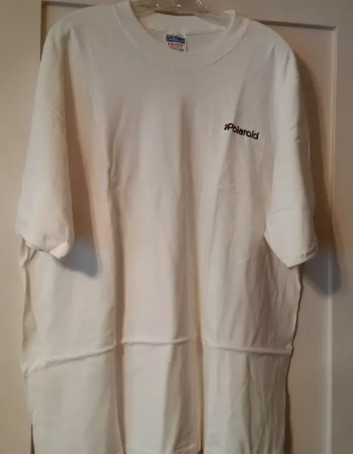 POLAROID corporate white promotional teeshirt, brand new size XL