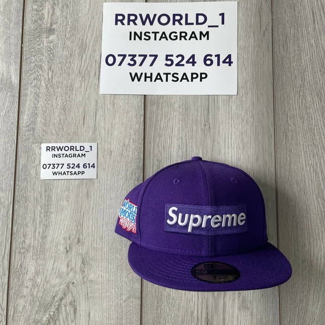 Supreme WORLD FAMOUS BOX LOGO NEW ERA キャップ 帽子 メンズ 超美品の