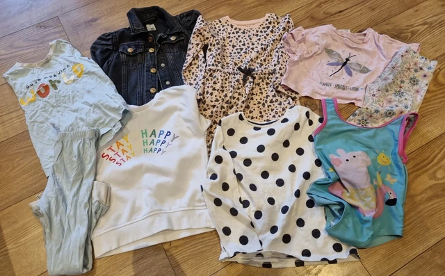 Girls Clothes 4-5 Years 8 Piece Bundle Tops Costume River Island Denim Jacket GC