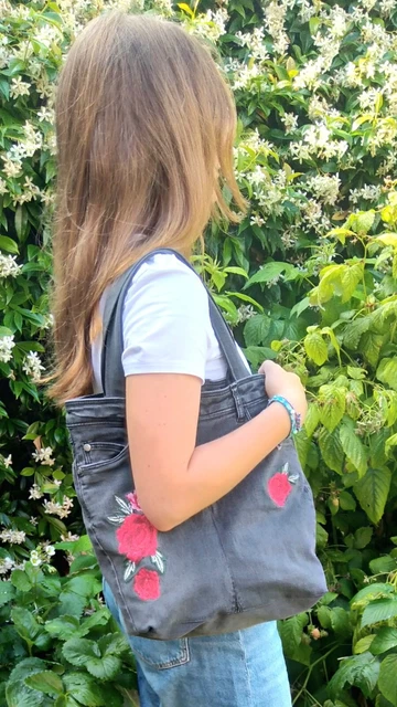 Sac En Jean Brodé Kookaï - Neuf Avec étiquettes - Style Sac à épaule - Bleu