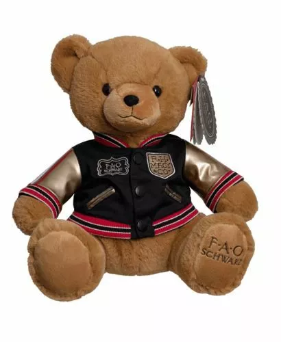 FAO 14" Teddy Bear Brown Tan Plush Stuffed Animal w /jacket R.H. MACY & CO.