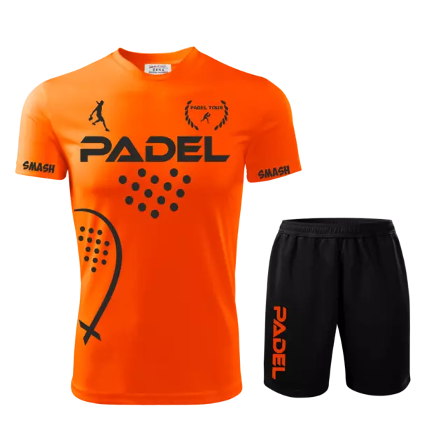 Maglia pantaloncini completo PADEL t-shirt tecnica  traspirante tennis gara kit