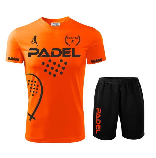 Maglia pantaloncini completo PADEL t-shirt tecnica  traspirante tennis gara kit