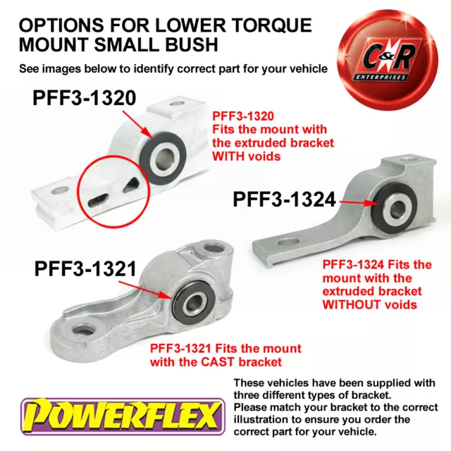 Powerflex Bas Torqmnt Sml Bush pour Audi A3/S3 MK3 125PS+13-20 Mlink PFF3-1320 3