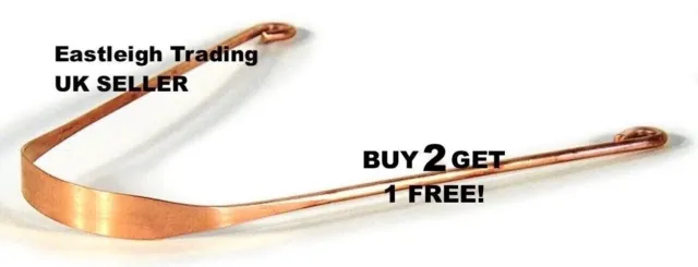 *Buy 2 Get 1 Free* 1 X Premium Copper Tongue Cleaner Scraper Oral Care Hygiene