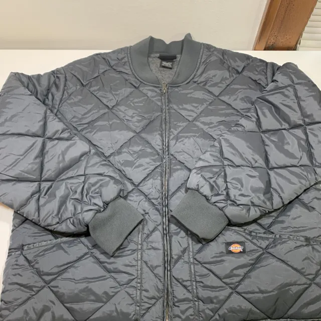 Dickies Diamond Quilted Black Jacket (RN20697) Men's Size 2XL Nice Coat!