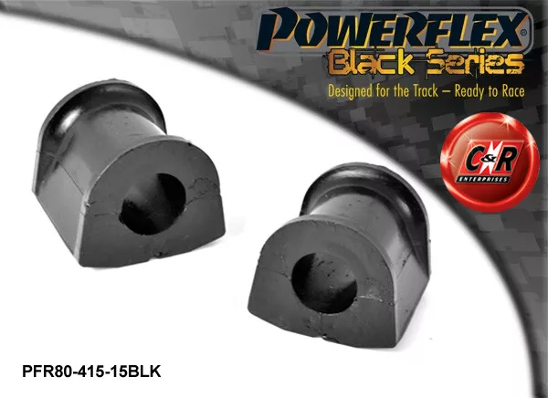 Powerflex Black RR Arb Halterungen Innr 15mm für Opel Astra 3 91-98