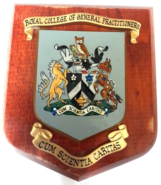 Beautifully Restored Royal College of General Practitioners Mess Plaque o Shield