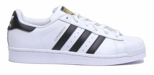 Adidas Superstar W B Grade Superstar Lacet en Blanc Noir Taille UK 3 - 8 2