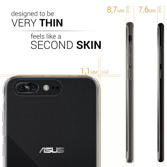 Cover Custodia Bumper Tpu Silicone Gel Per Asus Zenfone 4 Pro Zs551Kl 2