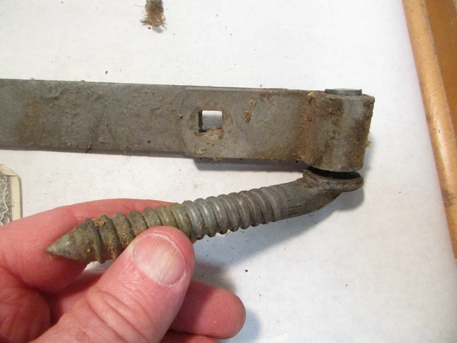 2 vintage 15" Strap Hinges with 5.25" Hinge Bolts 7
