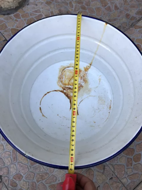 Vado Ciotola Secchio Smaltato Ceramica Vintage Catino Smalterie Italiane