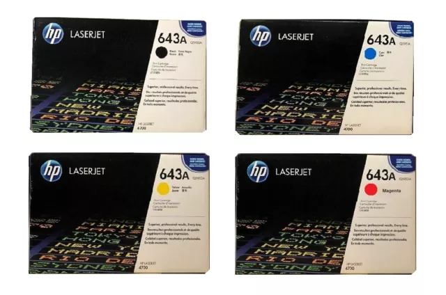 Original Toner HP Color Laserjet 4700 4700DN Dtn / 643A Q5950A Q5951A -Q5953A