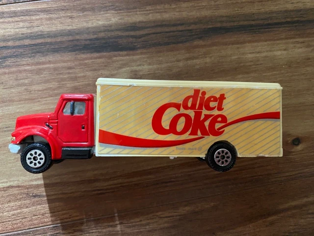 Diet Coke delivery toy semi truck 1993 road champs Vintage red metal diecast