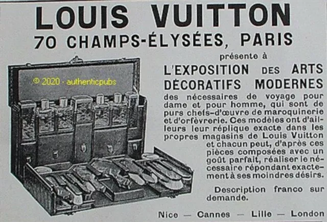 Publicite Louis Vuitton Necessaire De Voyage Parfum Brosse Valise De 1925 Ad Pub