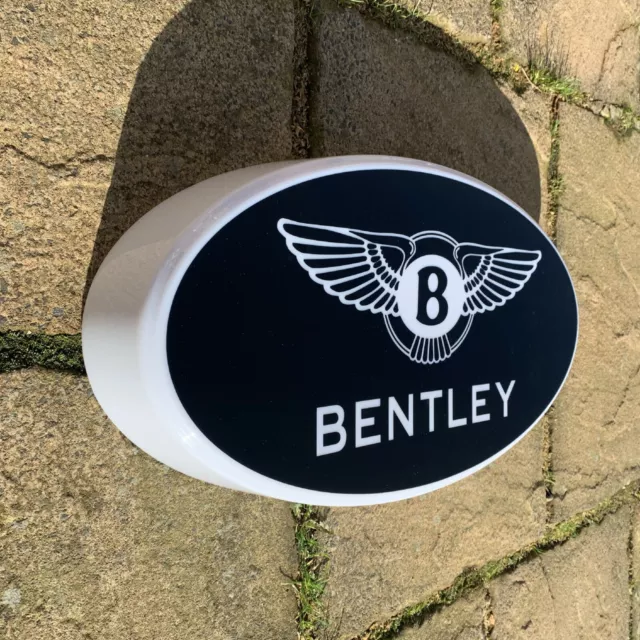Bentley Led Illuminated Light Up Garage Sign Petrol Gas Automobilia Continental