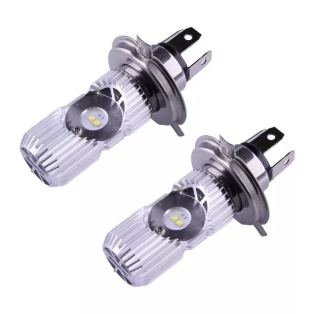 2x H4 HS1 Headlight Bulbs Hi/Low Beam Motorcycle ATV UTV
