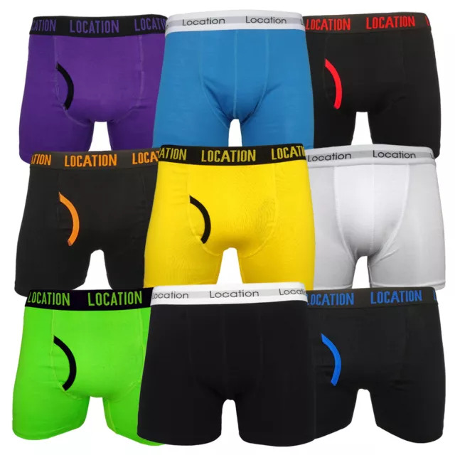 Uomo 6 Confezione Location Boxer Pantaloncini Regalo Intimo Cotone Set Di 6