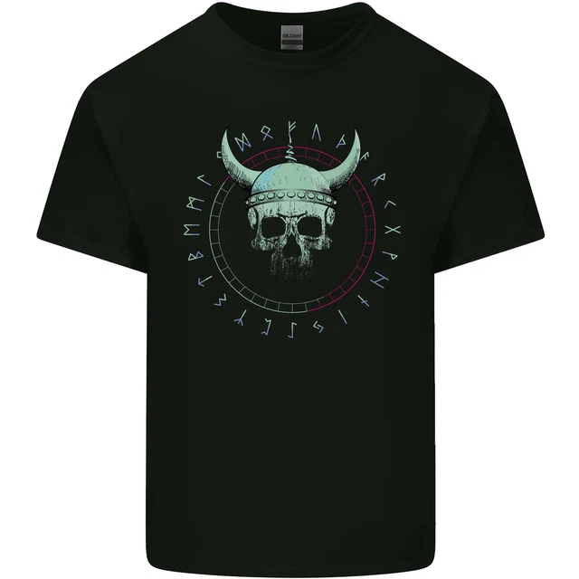 T-shirt Homme Gildan Motif Crâne Cartes à Jouer - Coupe Loose, 100% Coton, Neuf Sans étiquette