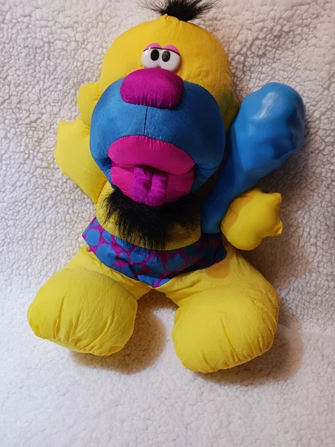 Vintage Caveman Dinoroars 1992 Stuffed Animal Plush Fisher Price Puffalump Toy