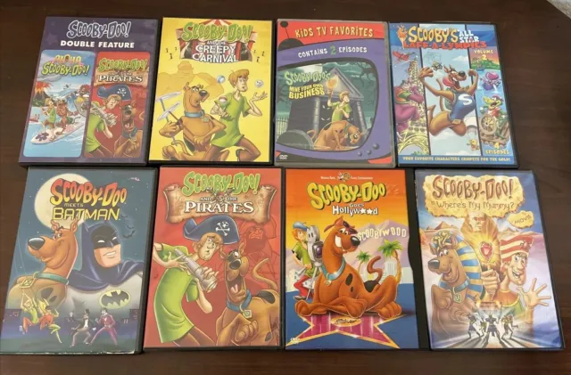 LOT OF 8 Scooby Doo DVD Aloha Creepy Carnival Goes Hollywood Pirates ...