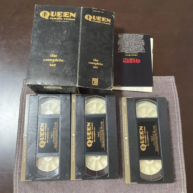 QUEEN MAGIC YEARS Music VHS Tape 3 Volume Set Japanese Subtitled