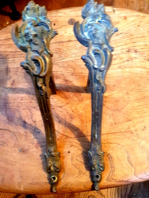 Pair Antique 12inch  French Ormolu Curtain Backs