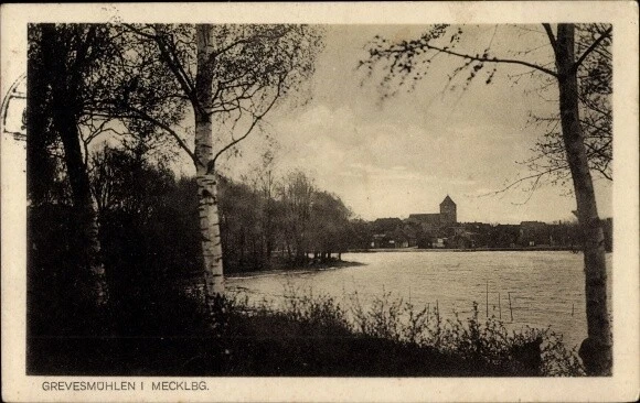 Ak Grevesmühlen in Mecklenburg, Partie am See - 3500289
