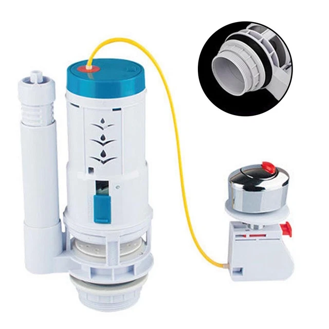 VALVOLA PULSANTE DOPPIO Scarico WC Efficiente Utilizzo Dell'acqua Facile Installazione EUR 32,29 - Foto 7