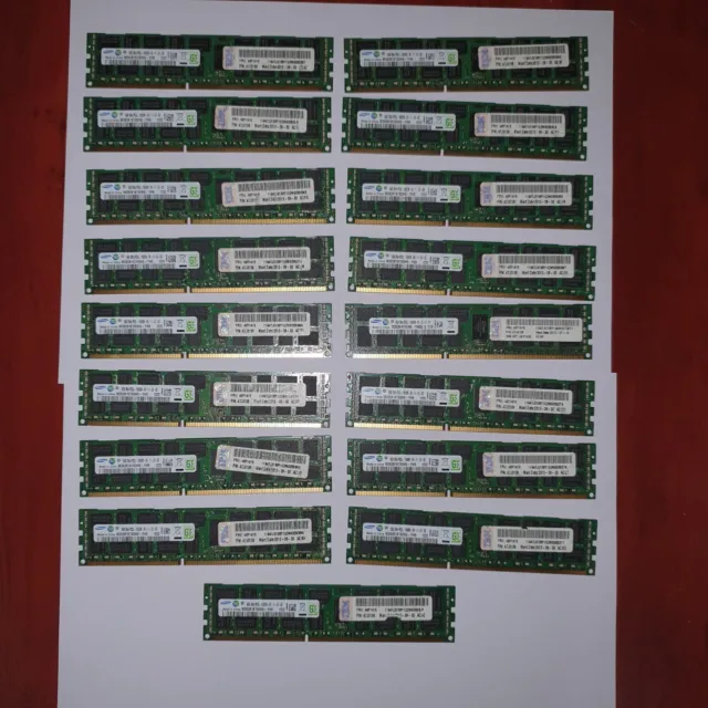 128GB (16x8GB) 2Rx4 PC3L-10600R DDR3 RAM Server RAM (Samsung M393B1K70DH0-YH9)