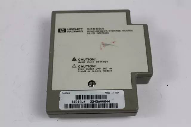 Agilent 54658A Measurement / Storage Module RS-232 Interface Sr No 3242A00644