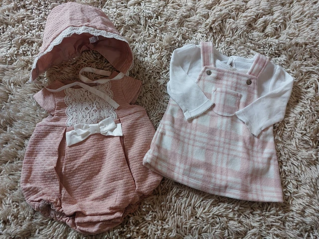 Baby Girls Outfit Bundle Dress, Romper 0-3 Months 🌸