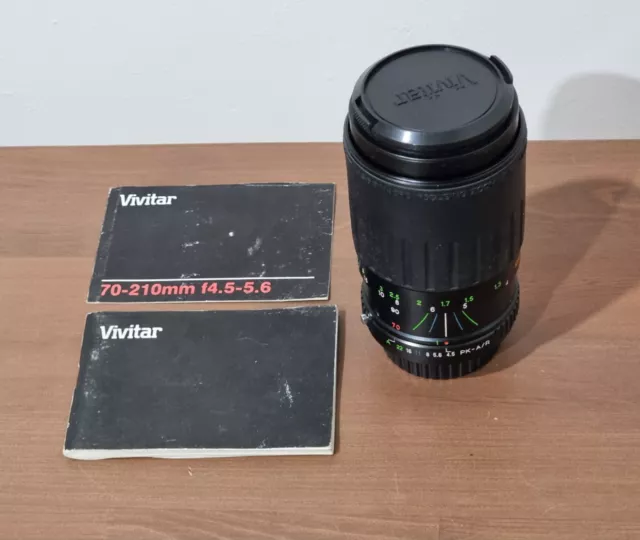 Vivitar Macro Focusing Zoom 70-210mm Camera Lens Aperture f/1:4.5-5.6 Pentax