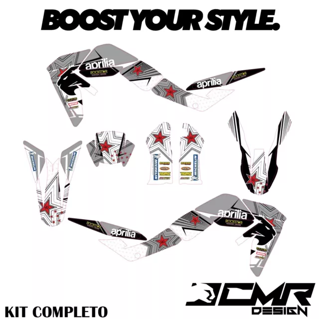 Kit Grafiche Adesivi APRILIA RXV SXV 450 - 550 Decalcomanie Complete 2007-2014