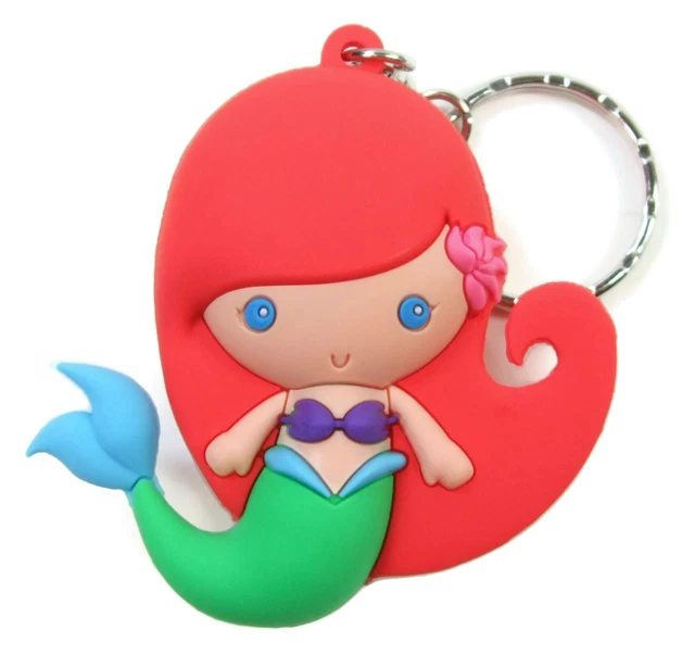 DISNEY 3D FIGURAL Keyring Series 1 ARIEL Keychain Clip Blind Bag Little