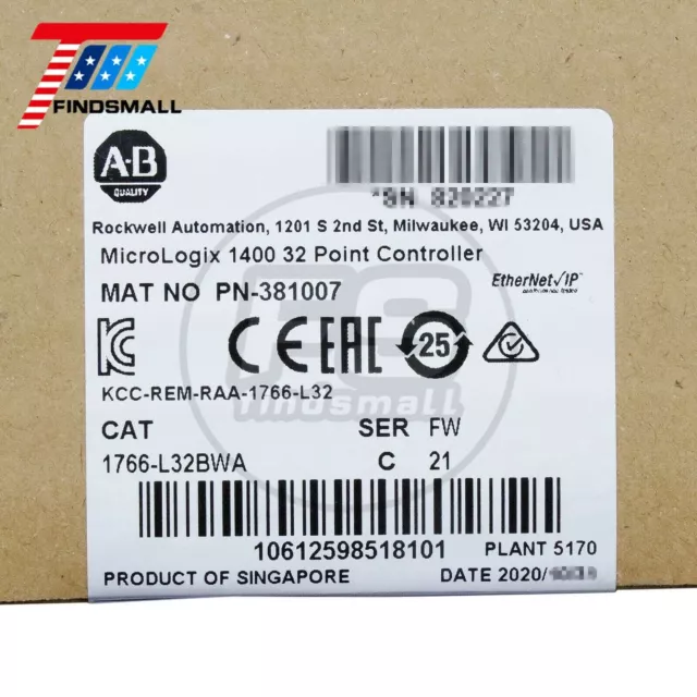 2023 US New Sealed Allen-Bradley 1766-L32BWA /C MicroLogix 1400 32 Point Control