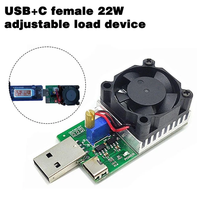 ELECTRONIC LOAD POWER Discharge Tester USB/Type-CAdjustable Test Module ...