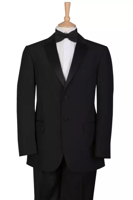 Nero Smoking Suit Giacca Pacchetto ( Abito, Camicia E Fiocco Cravatta) - Ex Hire