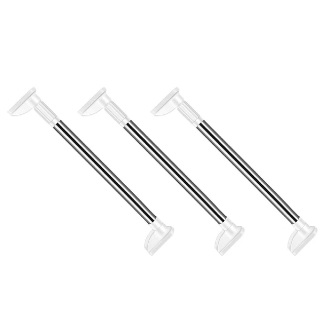 Tringle à Vêtements Acier Inoxydable - Réglable 0.35-2.5m - Montage Sans Perçage
