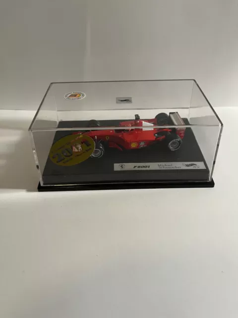 Hot Wheels 1/18 Michael Schumacher 2001 Ferrari Diecast, Rubber Tires, Hotwheel.