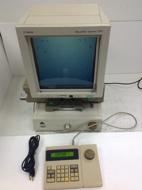 CANON 300 - M31022 Microfilm Scanner w/Bulb/FS Controller WORKING FREE SHIPPING